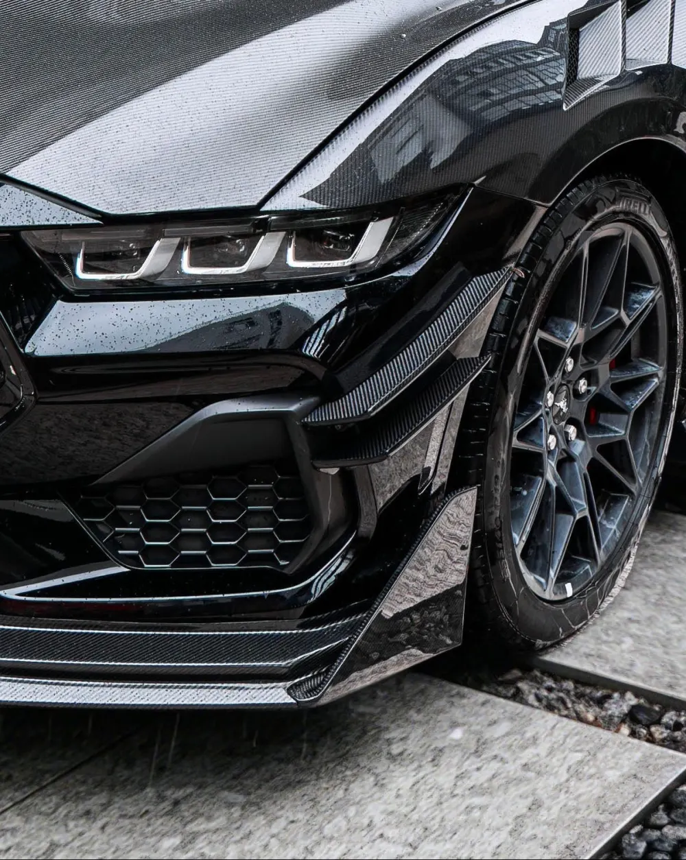 CMST carbon fiber canards for the Ford Mustang