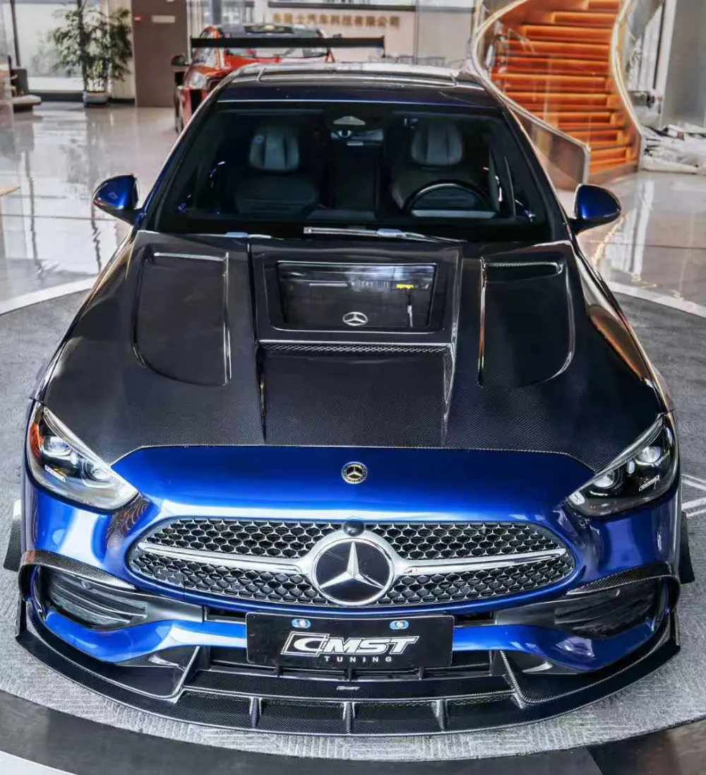 CMST carbon fiber hoods for the Benz AMG C 63