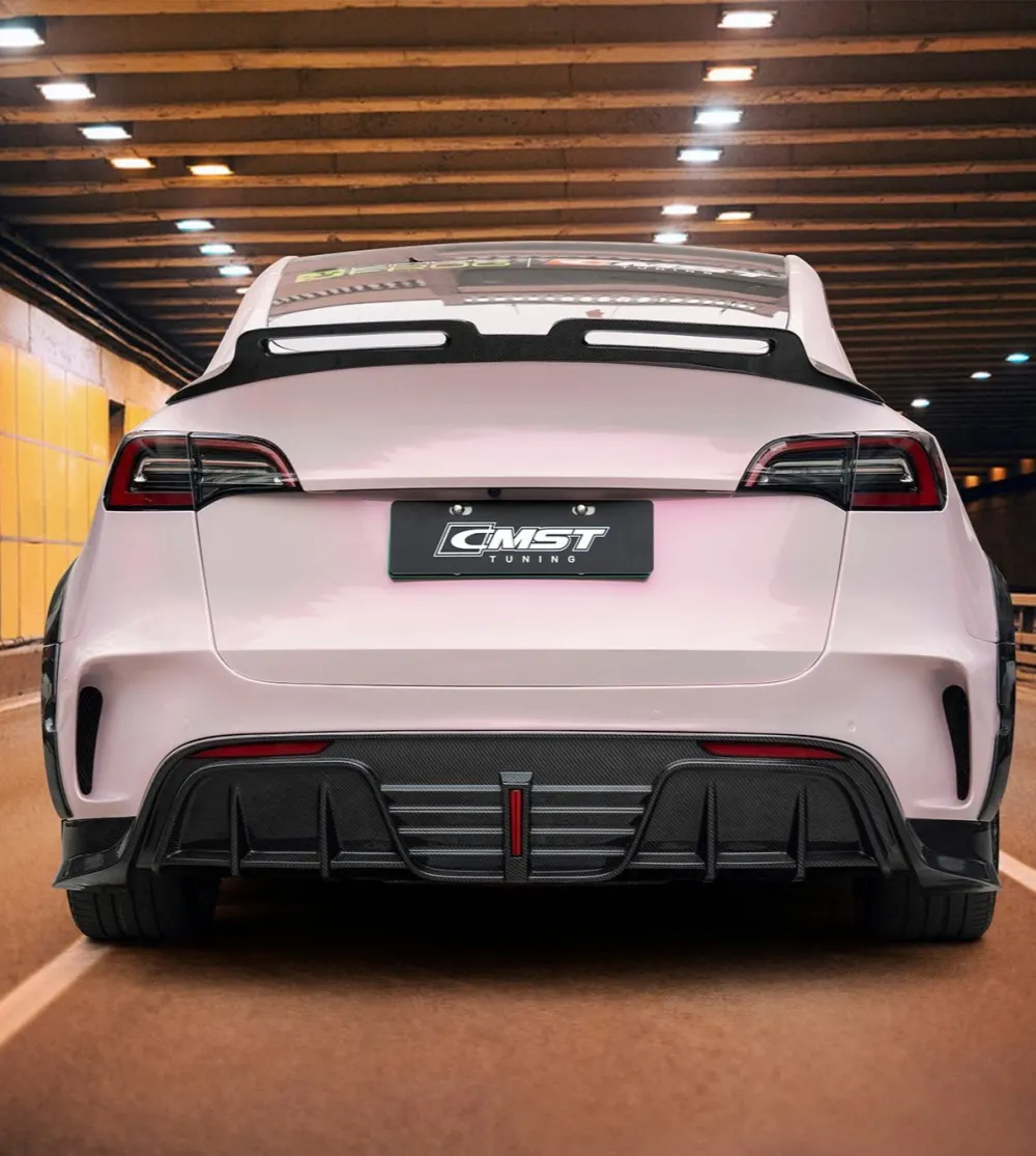 CMST carbon fiber rear bumpers for the Tesla Model Y