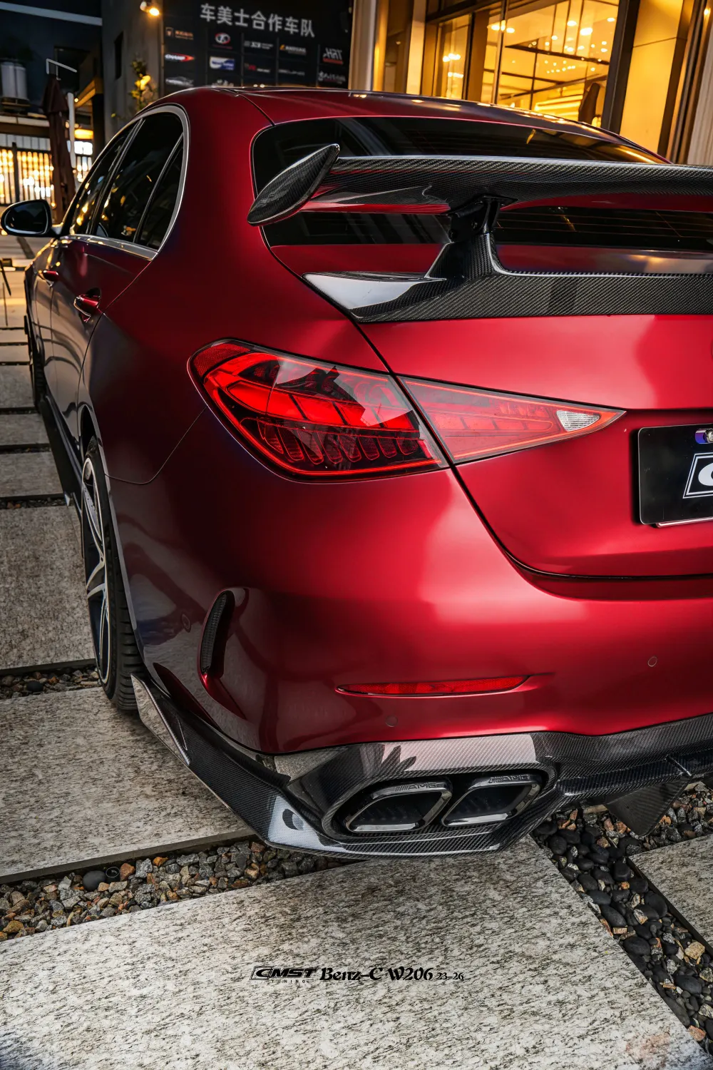 CMST carbon fiber rear diffusers for the Benz AMG C 63