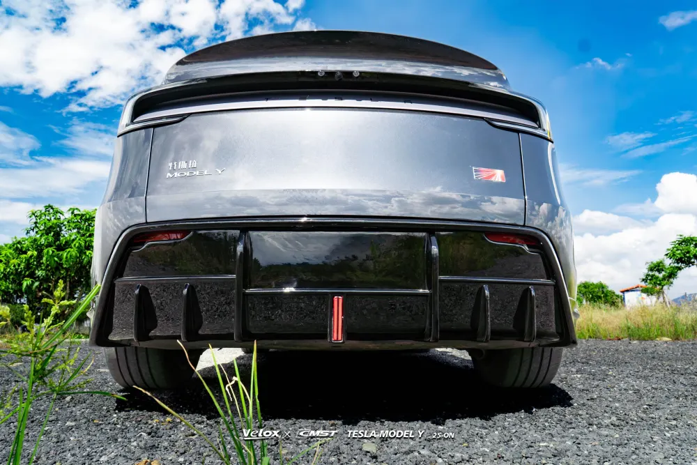 CMST carbon fiber rear diffusers for the Tesla Model Y