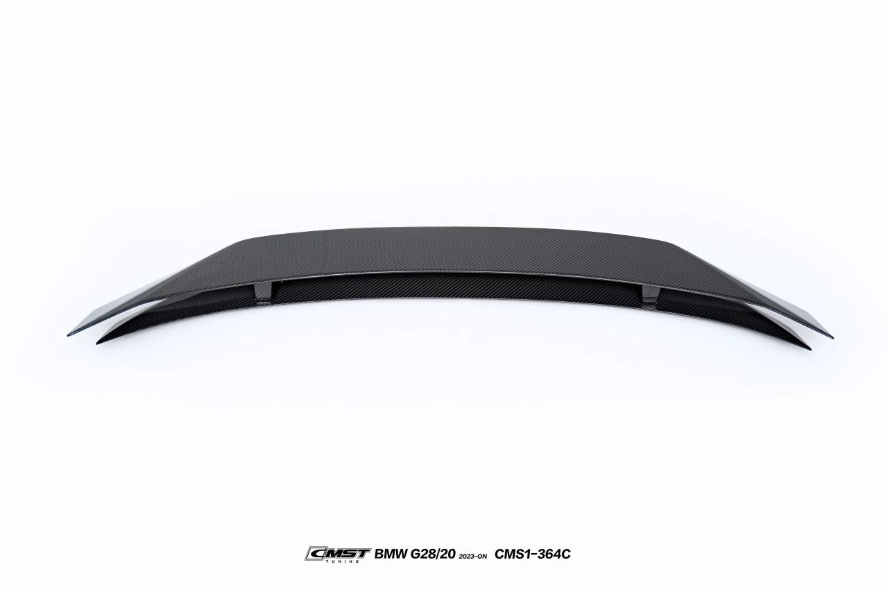 CMST carbon fiber rear wing for the BMW 3 Series G28/G20, shown as a standalone part