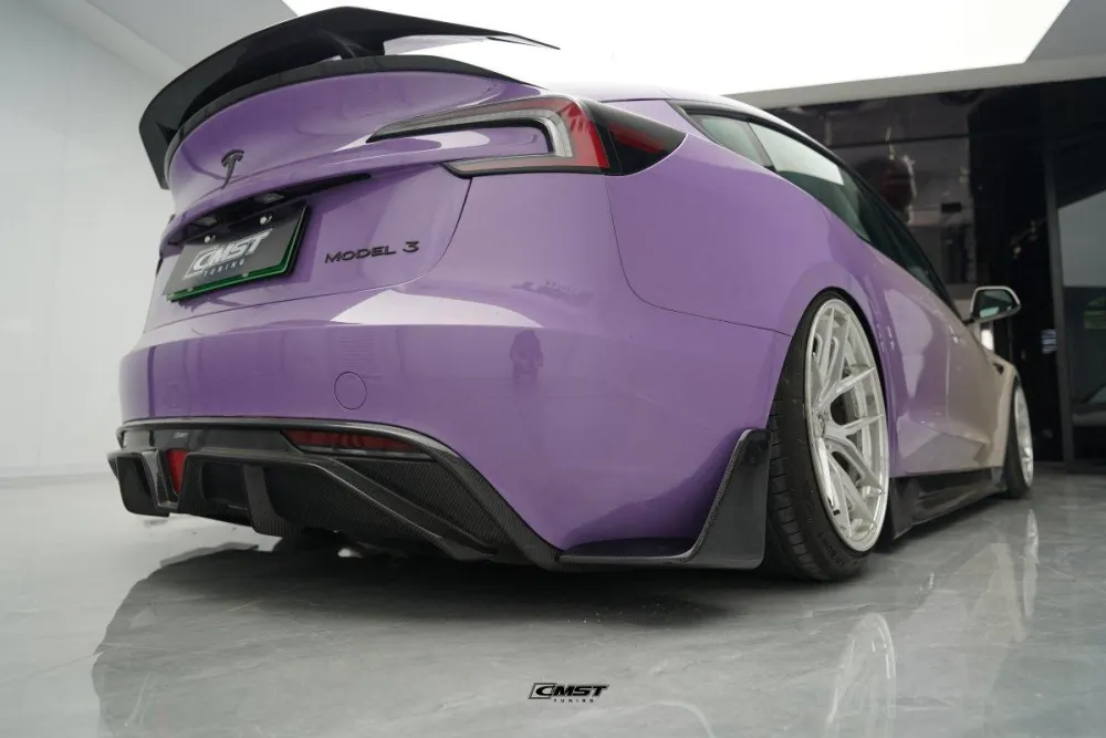 CMST carbon fiber spoilers for the Tesla Model 3