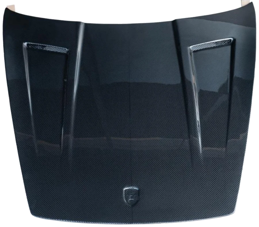 CMST carbon fiber hood, white-background component image