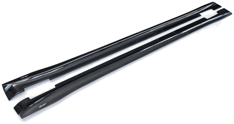 CMST carbon fiber side skirts, white-background component image