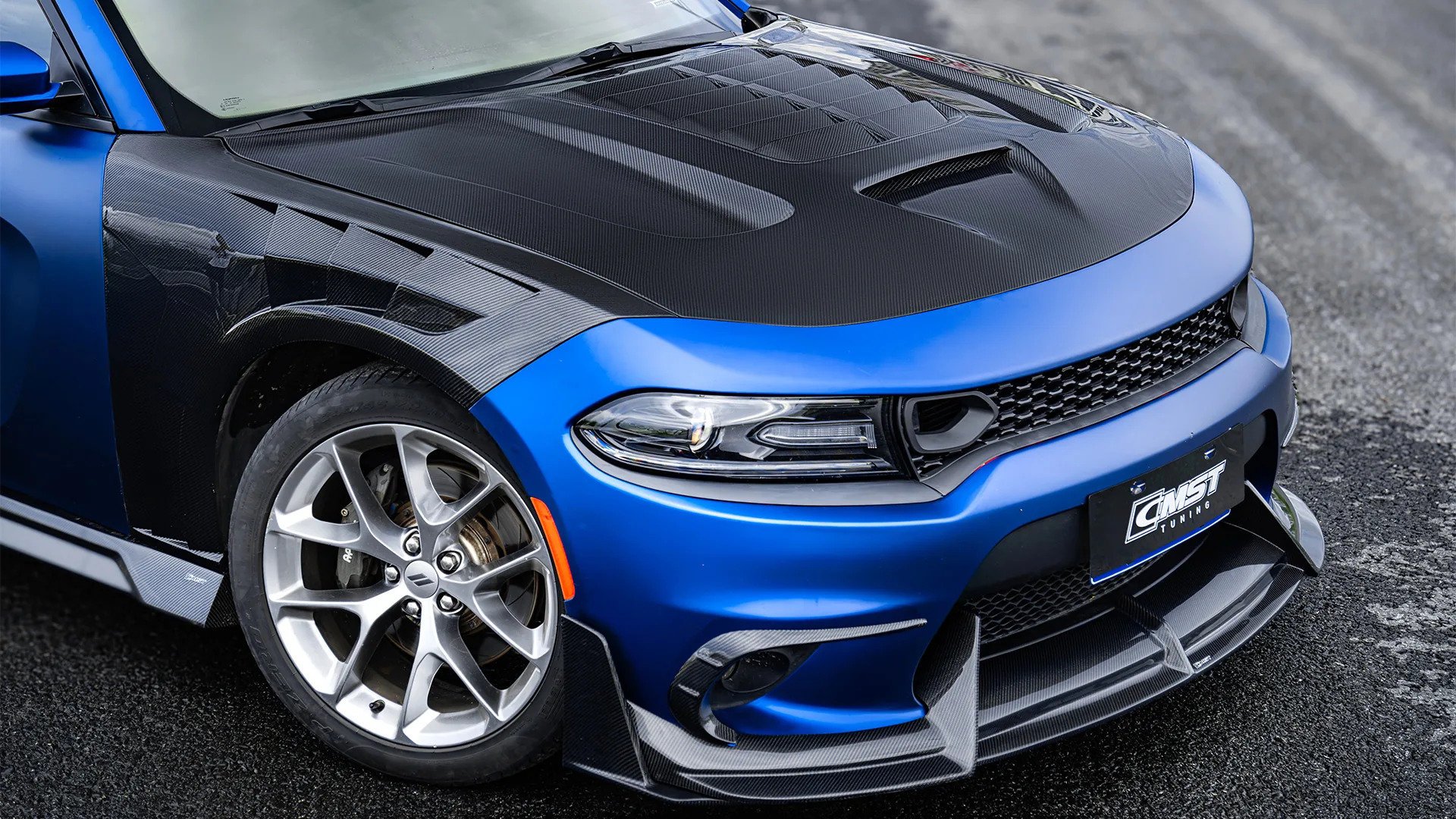 Dodge Charger fitted with a CMST carbon fiber kit