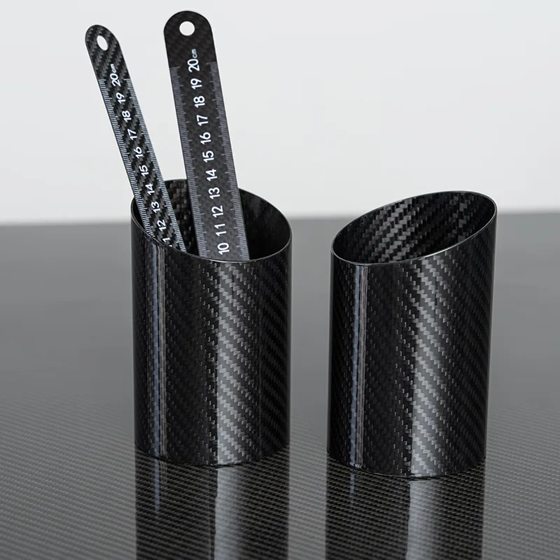 Carbon fiber pen holder & ruler by CMST