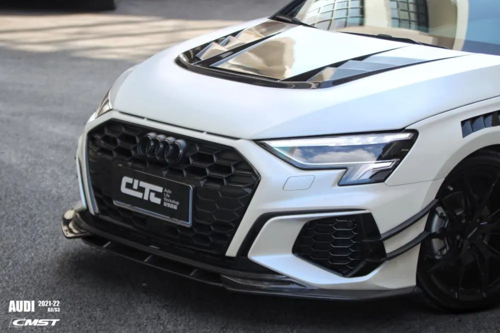 CMST carbon fiber front lips for the Audi A3/S3