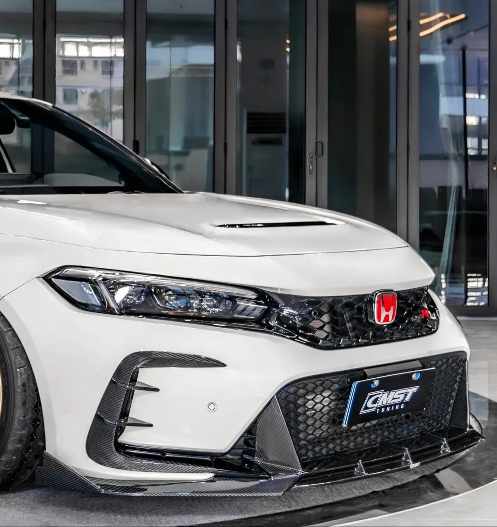 CMST carbon fiber front lips for the Honda CIVIC